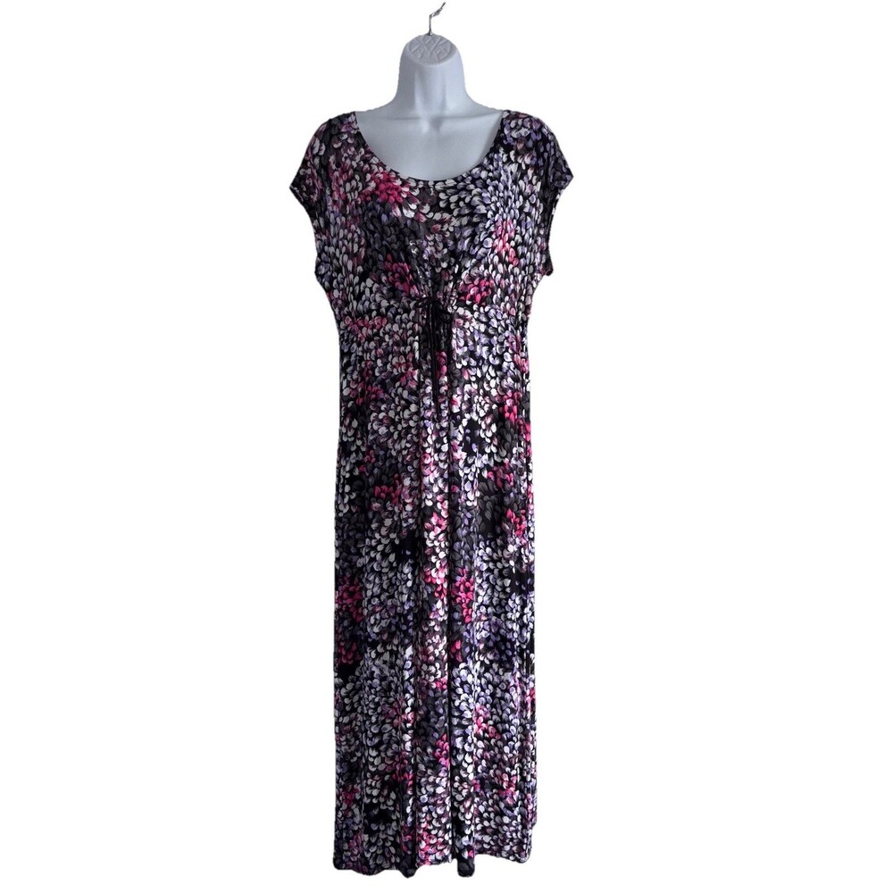 Carole Hochman Heavenly Soft Sleepwear Maxi Nightgown Pockets Petite Medium